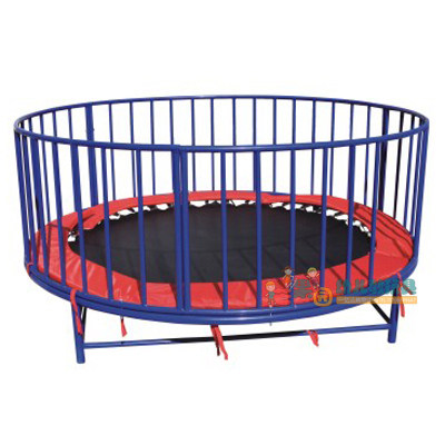幼儿圆形蹦床带护栏 幼儿园户外儿童游乐健身弹跳床蹦跳床体能