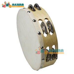 精品双排羊皮铃鼓早教儿童奥尔夫乐器音乐教玩具家用宝宝手拍铃鼓