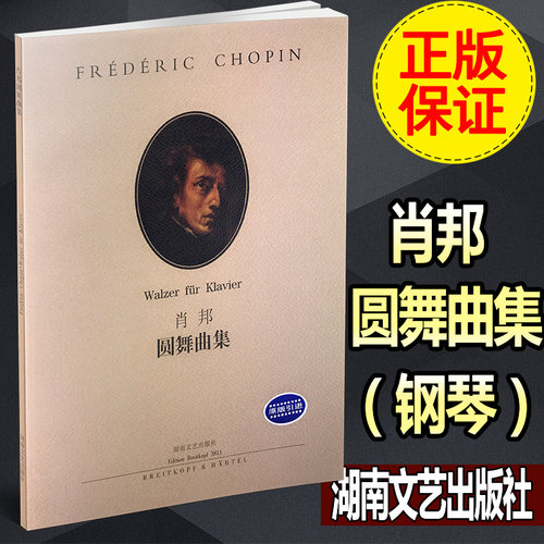 正版 肖邦圆舞曲集 单书版 伊格纳齐弗里德曼 湖南文艺出版社 钢琴基础教程 钢琴圆舞曲集 钢琴进阶提高教程 音乐艺术教材