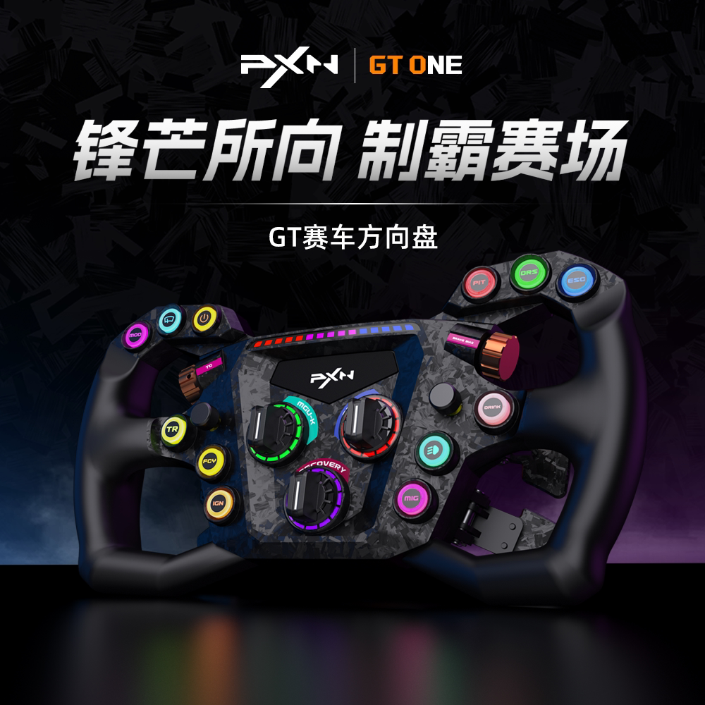 【新品】莱仕达GT ONE 赛车模拟器 自定义按键 碳纤维拨片 F1方程式快拆 游戏方向盘GT盘
