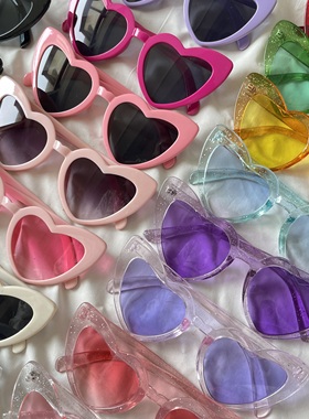 欧美复古爱心太阳镜桃心网红明星同款潮遮阳时尚可爱个性墨镜