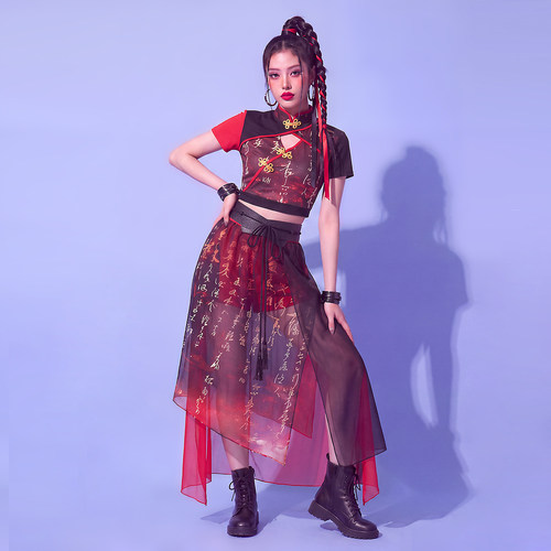 国潮女团Kpop舞台爵士演出服