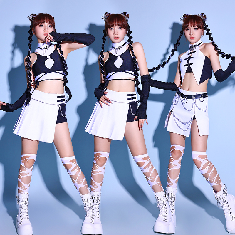 啦啦队服装女套装2024新款爵士跳舞衣服韩舞kpop打歌服女团演出服