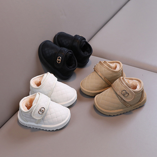 宝宝加绒加厚棉鞋雪地靴冬季保暖鞋婴儿学步鞋男女童鞋子软底防水