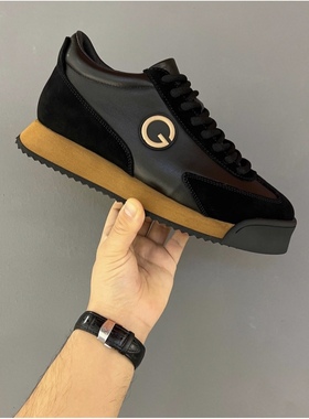 帕达索爆版磨砂牛皮拼色阿甘运动休闲鞋时尚潮流百搭棉鞋231109