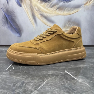 帕达索男鞋春季新款百搭简约轻便软底真皮透气运动休闲板鞋240833