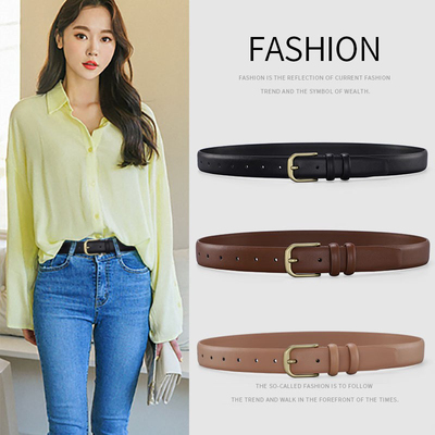 皮带女士针扣真皮百搭实用腰带