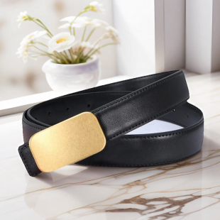 皮带女真皮平滑扣2025新款女士腰带配裙子牛仔裤时尚潮装饰宽裤带