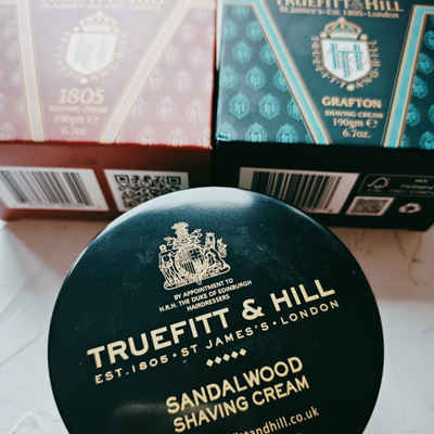 英国Truefitt&Hill 特洛菲特盒装刮胡膏奶油碗剃胡膏剃须膏190g