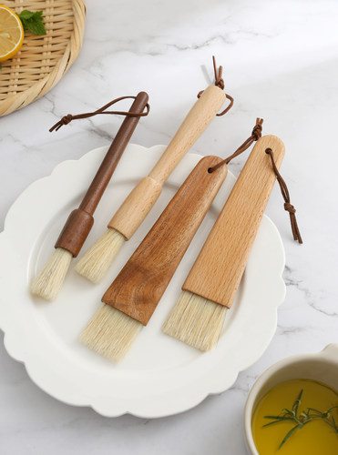 天然鬃毛实木柄油刷清洁刷