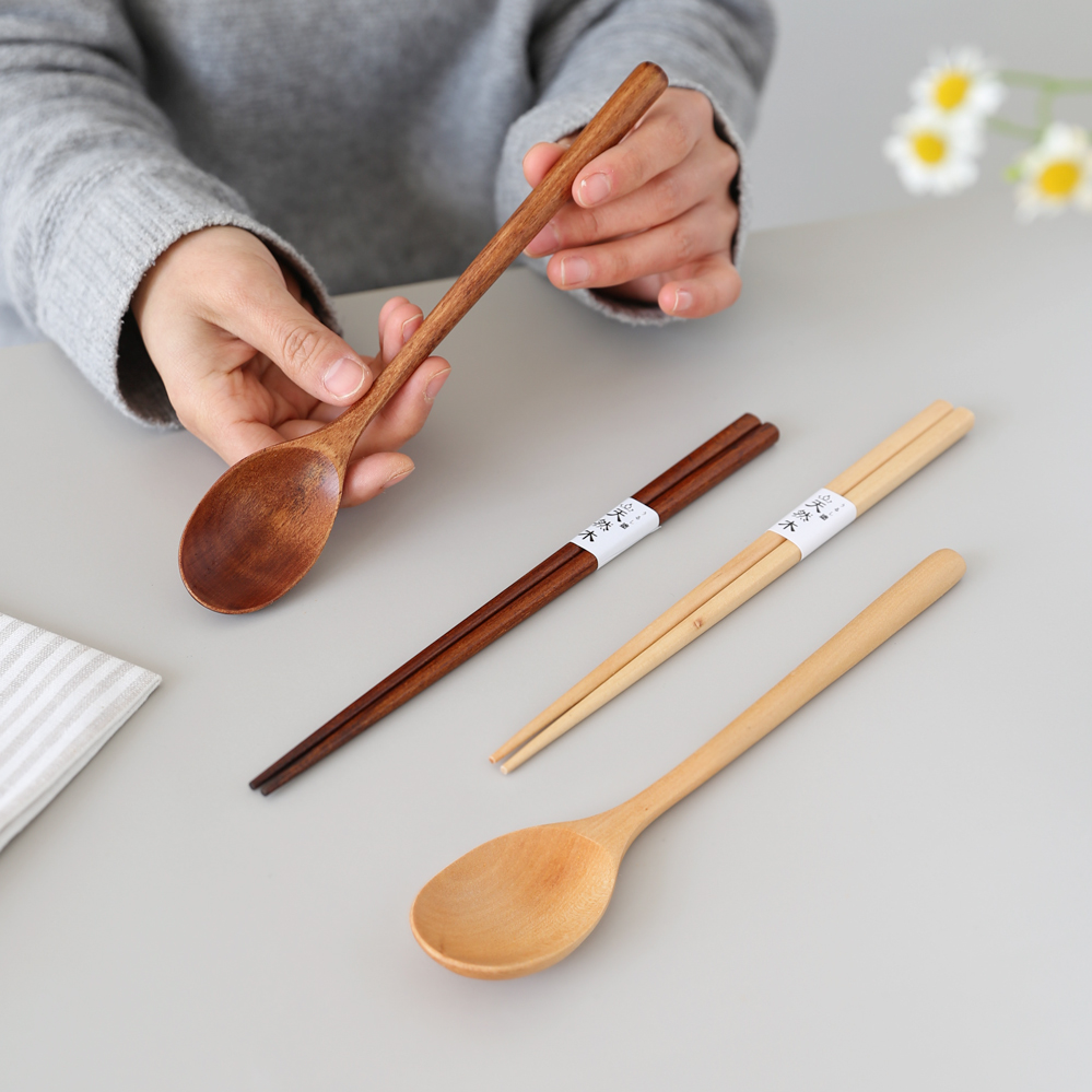 北的韩式拌饭木勺筷长柄餐具
