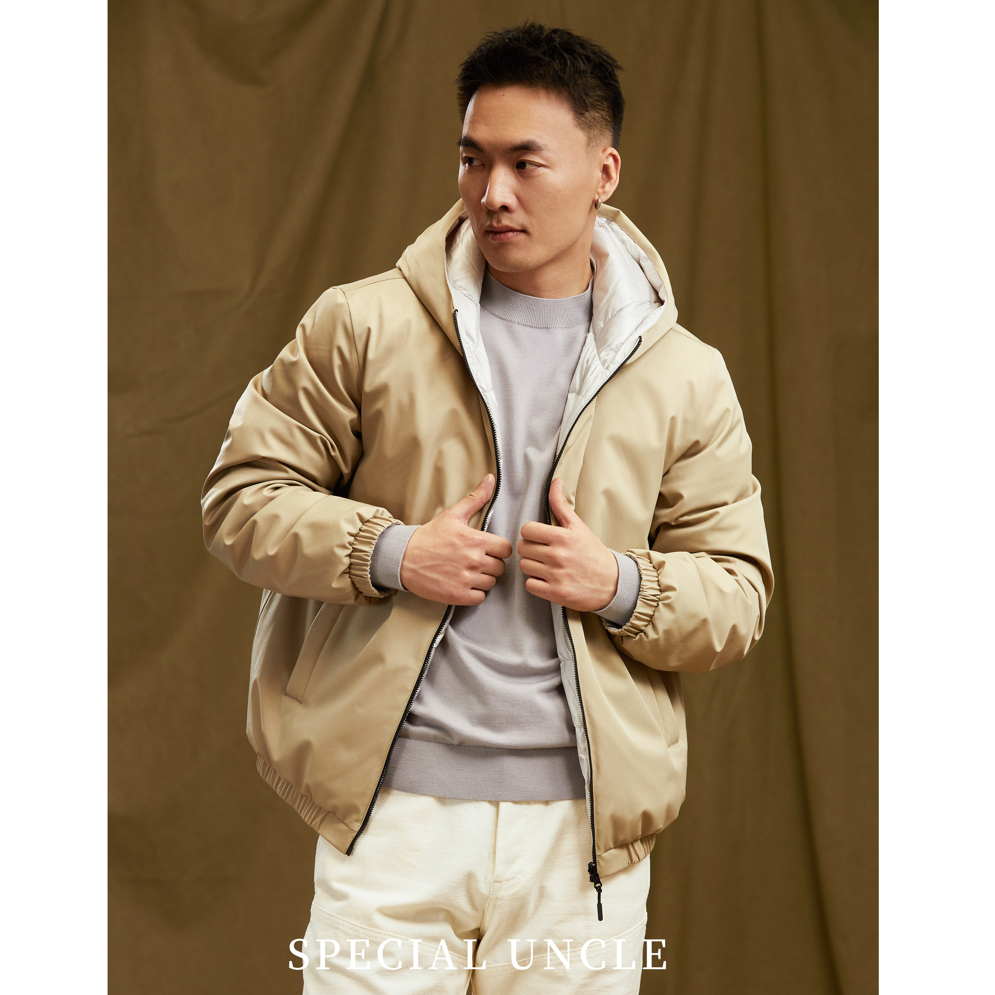 特叔白鹅绒连帽衫双面超轻羽绒服蓬松三防秋冬季保暖外套面包服袄,男装,羽绒服,淘宝优惠券,粉丝福利购,淘宝优惠卷