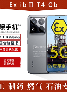 小米15 Pro 智能5G旗舰 6100mAh大电池 化工定制防爆手机 化工厂本安EX工业医药石油专用 防爆定制版(带证书)