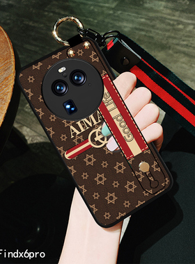 oppo Findx9手机壳findx8pro保护套Findx6外壳Findx7Ultra斜挎挂绳款Findx5腕带软fx2皮质感findx3可爱猫潮牌