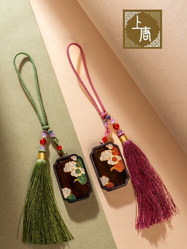 吴罡原创掐丝珐琅DIY材料包紫光檀吊牌汽车挂件压襟包坠WG241223