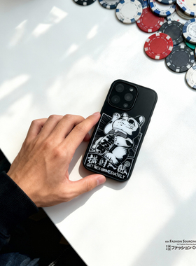 PARTNER横财入账招财猫磁吸磨砂防摔个性适用于iphone17promax/16promax苹果手机壳