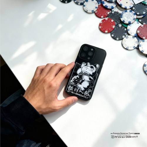 PARTNER横财入账招财猫磁吸磨砂防摔个性适用于iphone17promax/16promax苹果手机壳