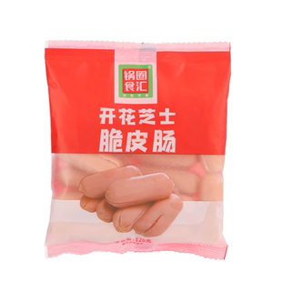 锅圈食汇开花芝士脆皮肠120g原味冷冻烧烤香肠热狗烧烤一口肠肉肠