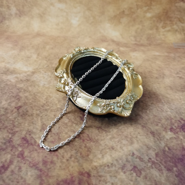 Vintage中古925银太角项链意大利40cm