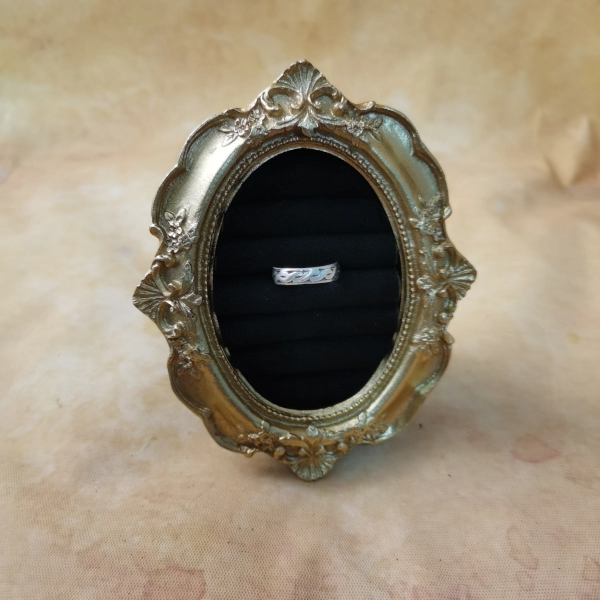 Vintage中古925银素银戒指开口戒