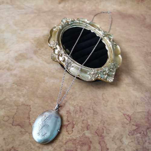 Vintage中古欧洲回流925银照片盒相片盒吊坠