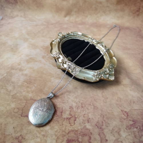 Vintage中古欧洲回流925银浮雕照片盒相片盒吊坠