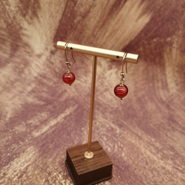 Vintage中古欧洲回流925银鎏金老琉璃耳环,饰品/流行首饰/时尚饰品新,银饰耳饰,淘宝优惠券,粉丝福利购,淘宝优惠卷