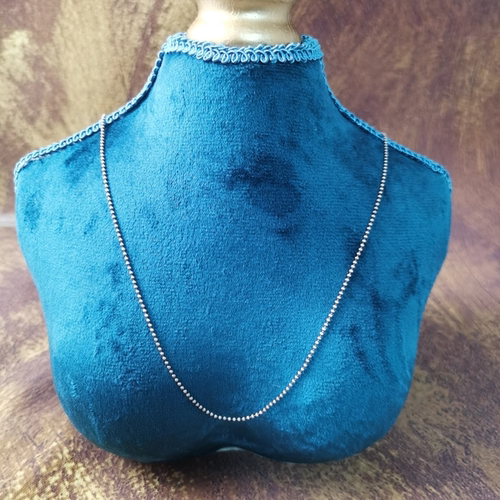 Vintage中古欧洲回流925银珠珠项链豆豆链项链42cm