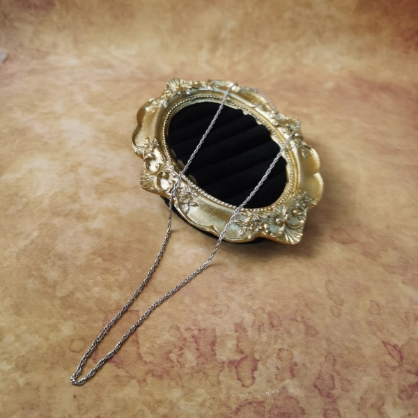 Vintage中古欧洲回流925银扭扭链项链53cm