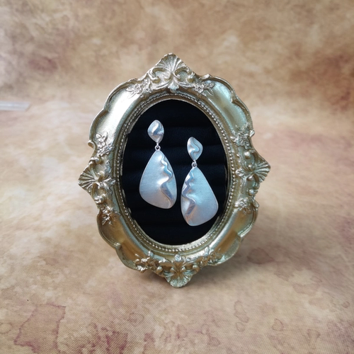 Vintage中古欧洲回流925银素银耳钉北欧