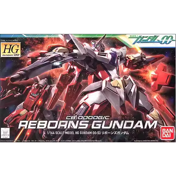 万代 HG 00 53 1/144 Reborns 重生 再生 高达 拼装模型玩具