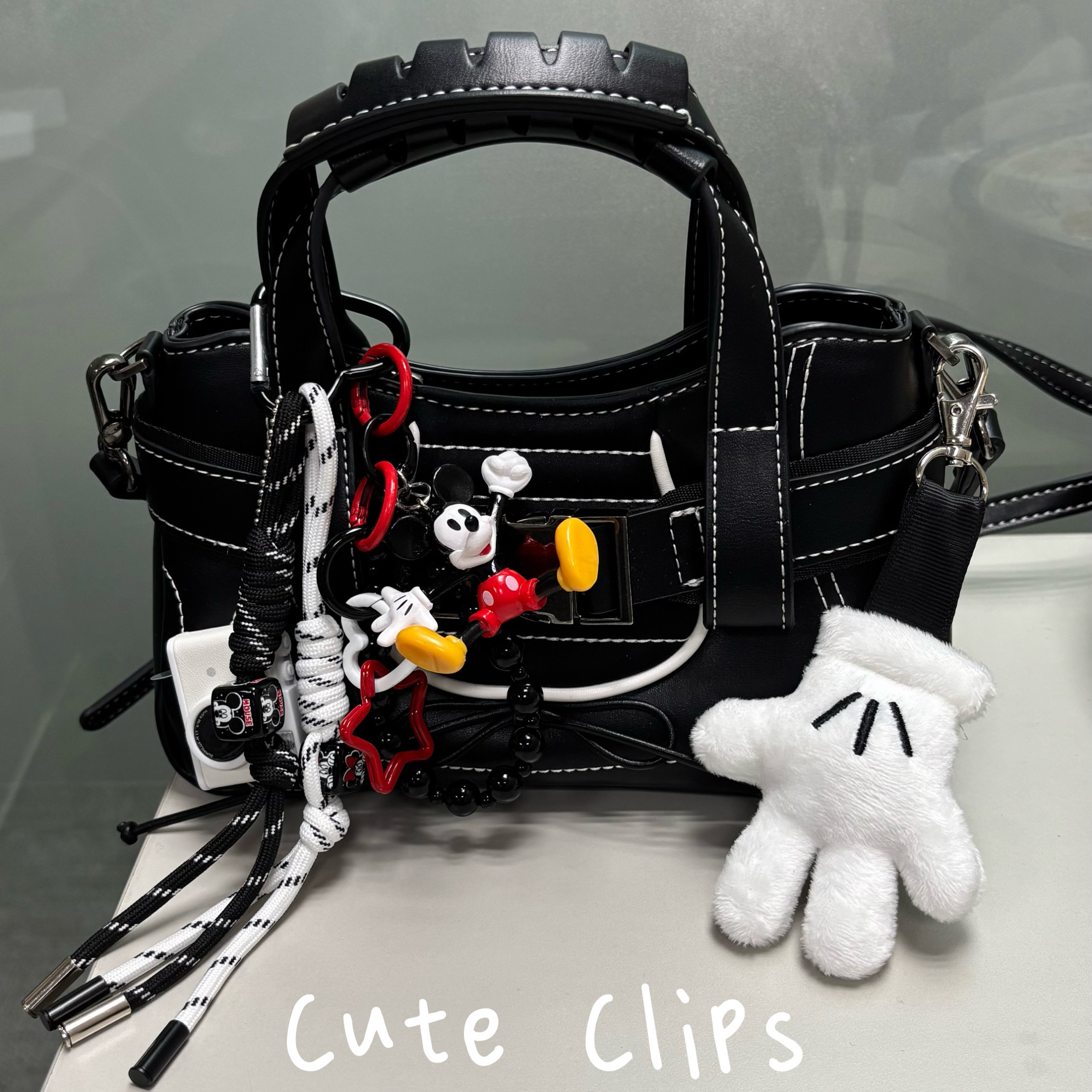 【Cute Clips原创】米奇小手毛绒挂件可爱钥匙扣卡通包包挂饰