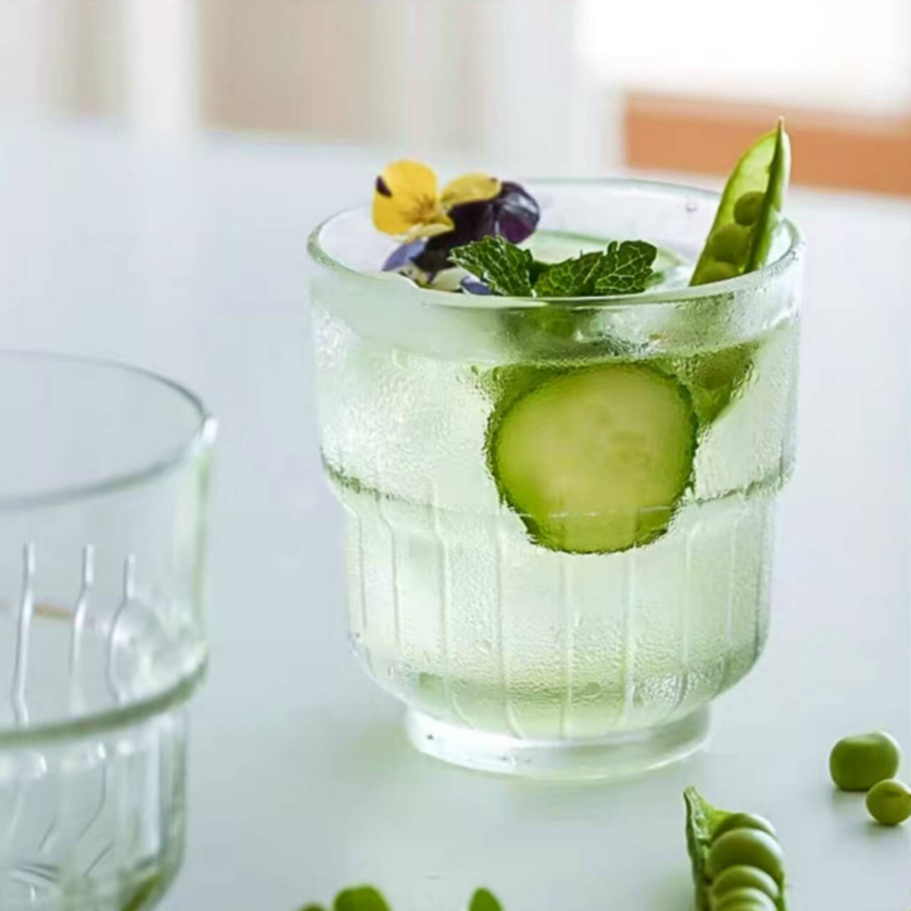 利比可叠放玻璃餐饮杯机压商用