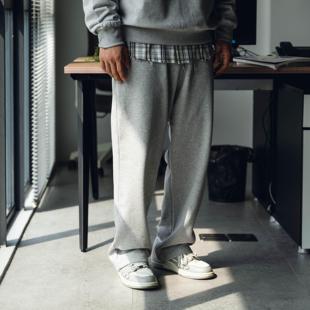 纯色长裤 男卫裤 秋冬百搭潮 450克毛圈底直筒宽松休闲裤 PrintsCrew