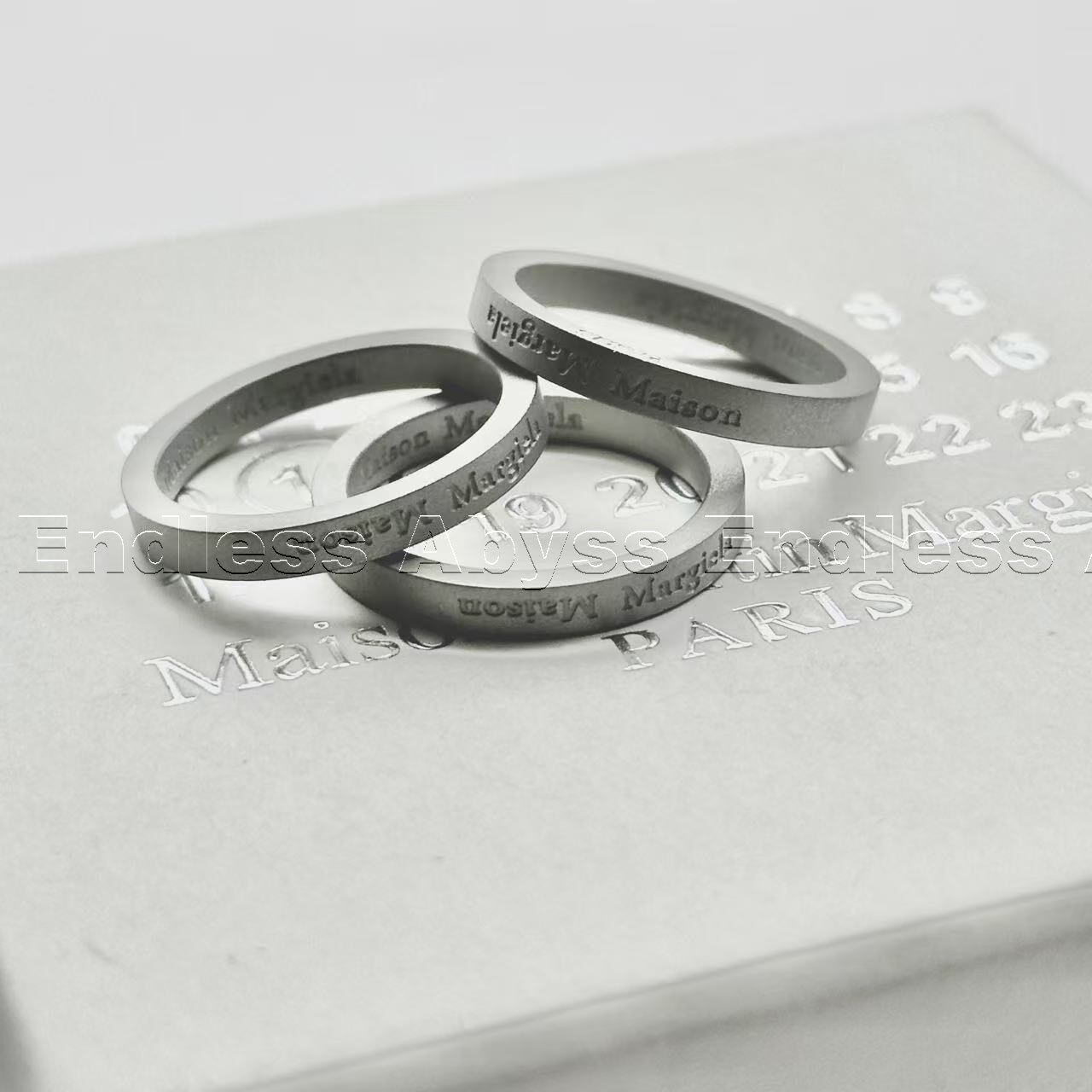 EndlessAbyss马吉拉磨砂银戒指