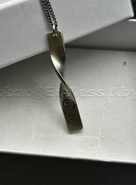 Endless Abyss 扭转数字铭牌吊坠项链莫比乌斯中性简约百搭毛衣链