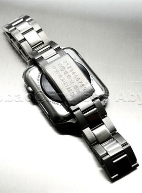 EA自主 M风格iwatch表带手表logo钛钢iwatch8/7/6/5/4/SE极简表带