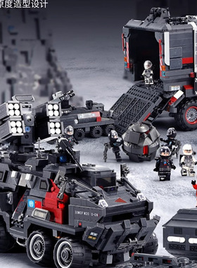 森宝CN171运兵车流浪地球积木玩具益智拼装男孩子儿童礼物成人版