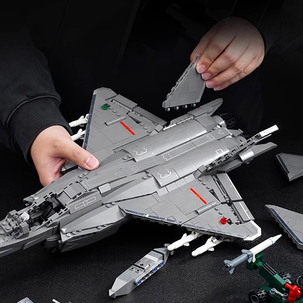 奇妙积木Keeppley歼35模型大国重器隐身舰载战斗机飞机玩具礼物