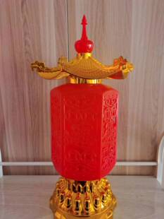 10.5带顶红色福运灯春节正月十五清明祭祀祖先电子蜡烛灯厂家批发