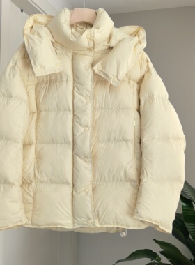 专柜正品LAGOGO拉谷谷2025冬新款时尚泡芙推背羽绒服女ODYY53XE57