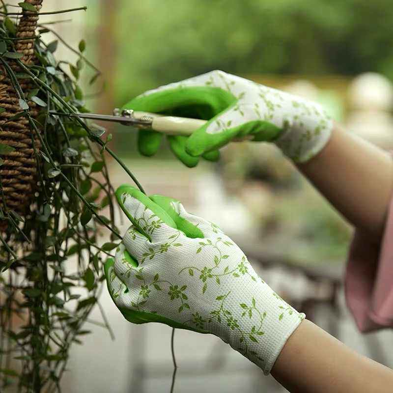 园艺师手套专用女防刺花园拔草种植园林耐磨防扎防水花艺防滑手套