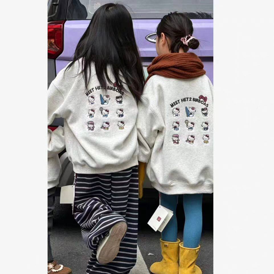 奇迹故事 品牌特价女童卫衣加绒2026秋冬款洋气休闲打底衣130-170