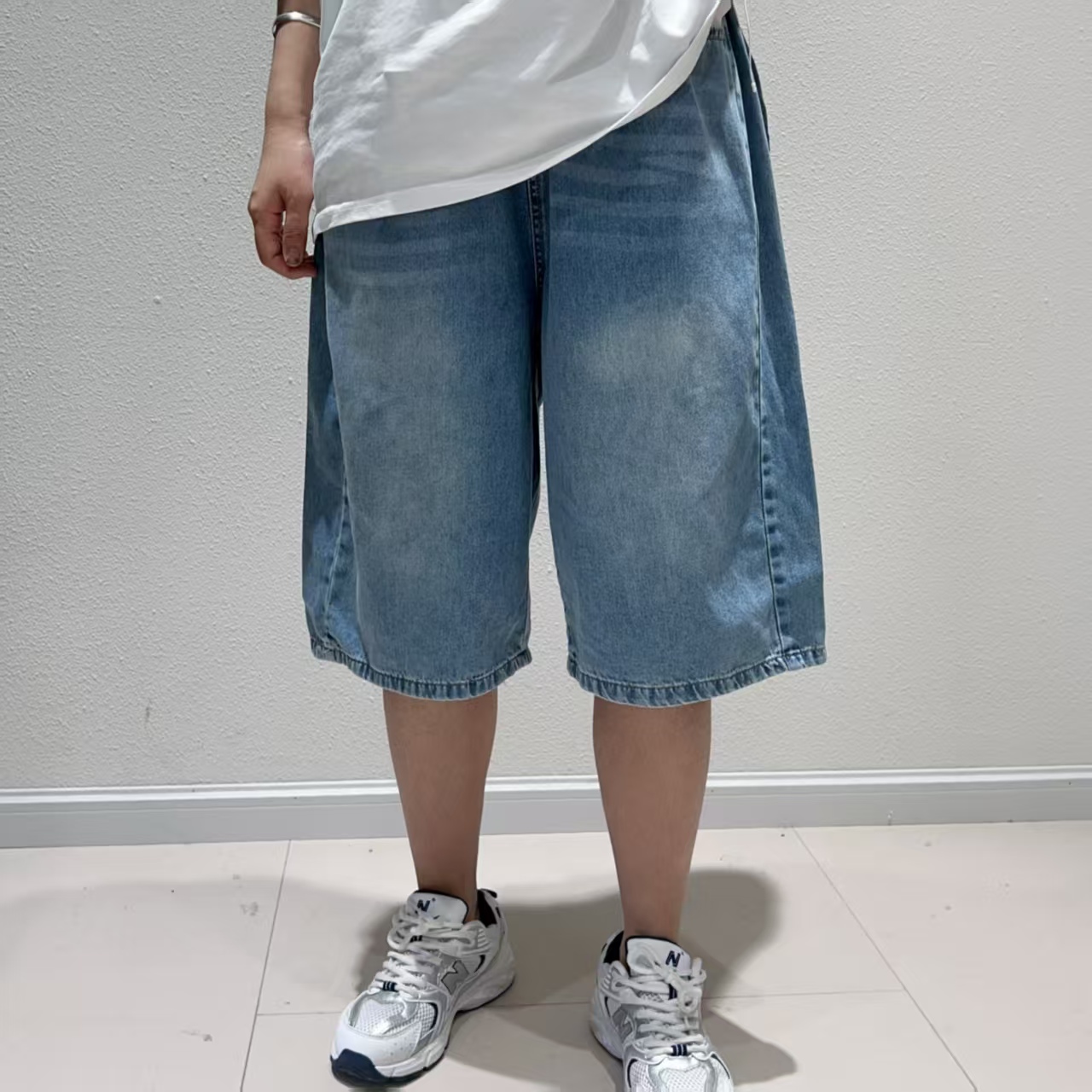 儿童牛仔短裤夏季2025新款男童百搭水洗软牛仔中裤洋气休闲裤子潮