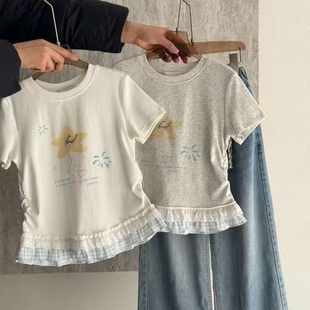 品牌女童短袖2026新款夏季女孩洋气百搭半袖辣妹T恤上衣潮120-160