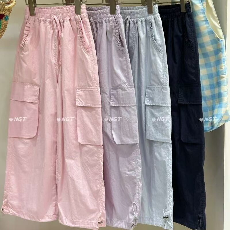 品牌女童工装裤2026春季新款女孩百搭洋气直筒裤休闲裤子120-160