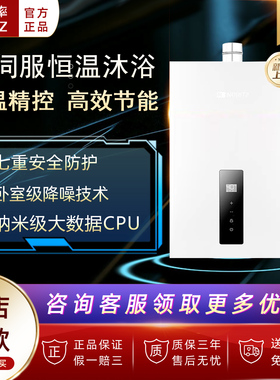 NORITZ/能率 GQ-16EWX1AFEX燃气热水器恒温伺服器强排家用16/13升
