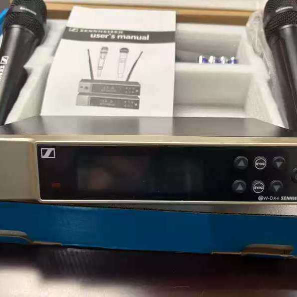 森海塞尔 家用无线话筒专业一拖二ktv唱歌防啸叫U段舞台麦克风