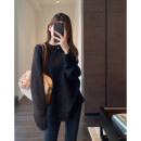 女秋冬新款 氛围感oversize慵懒范满天星毛衣宽松针织衫 AMR