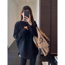 慵懒时髦oversize男友风加绒保暖宽松套头卫衣女秋冬新款 AMR